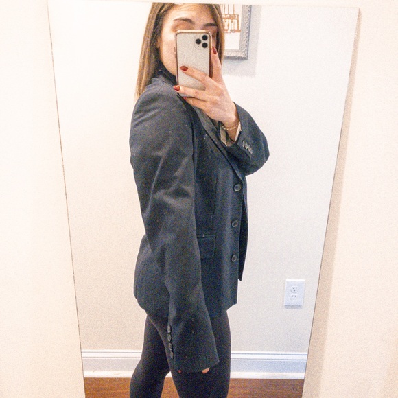Calvin Klein Navy 3 Button Blazer Size 6 - Picture 4 of 12